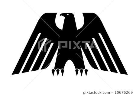 插图素材: heraldic black eagle