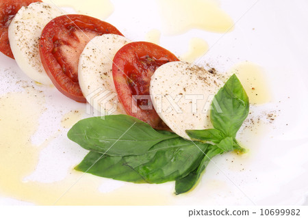 tasty caprese salad.