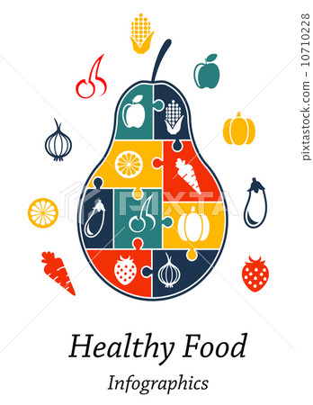 图库插图: healthy food infographics