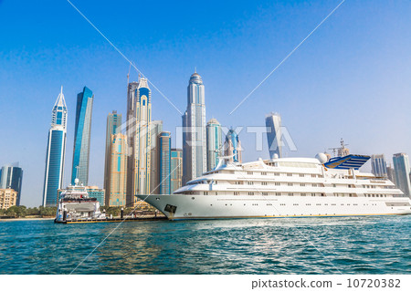 图库照片 dubai marina cityscape uae