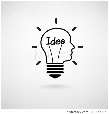 图库插图 creative light bulb idea concept