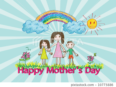 mothers day card with family cartoons in 450x338 - 3978082319