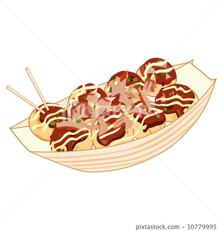 stock illustration takoyaki octopus balls fried