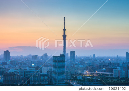 日落 东京晴空塔 观景平台