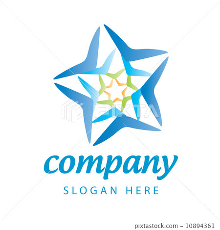 图库插图: blue star logo