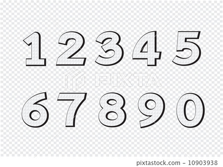图库插图: numbers set. illustration