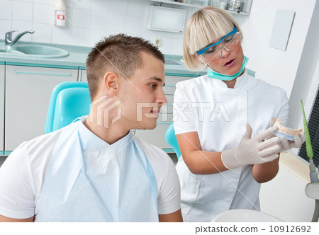 图库照片 dentist with patient