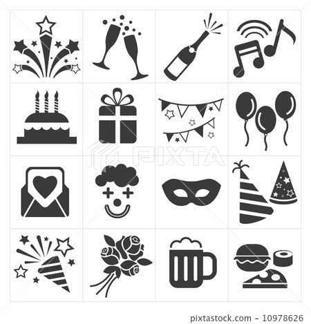 插图: icon party celebrate