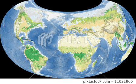 图库插图: 世界植被地图