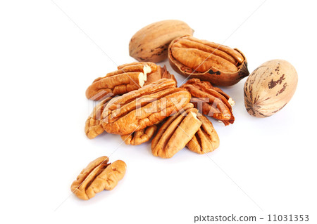 图库照片: pecan nuts