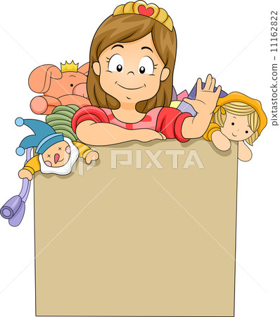 插图素材: little kid girl in a toy box 查看全部