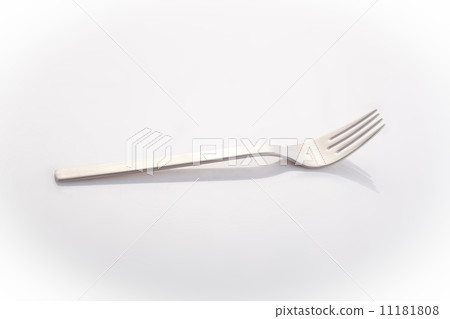 图库照片: stainless fork isolated on a white background