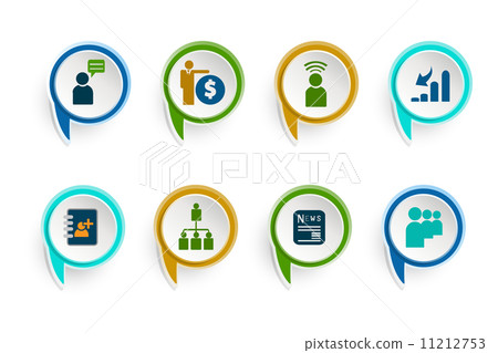 图库插图: vector illustration of icon bubble on white background