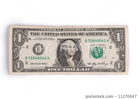 照片素材(图片): one dollar banknote