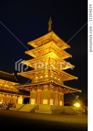 五重塔 四天王寺 复合物-图库照片 [11304834] - pixta
