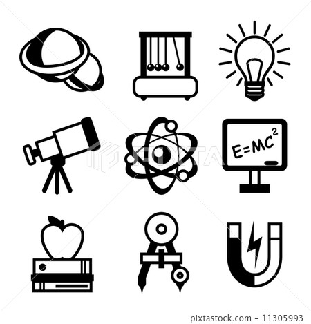 science图片,传说之下science 图库插图: physics science icons