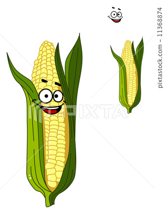 首页 插图 蔬菜_食品 蔬菜 玉米 cheerful smiling cartoon corn