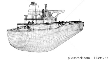 插图素材: tanker crude oil carrier ship