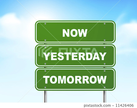 插图素材: 3d road sign with now, yesterday and tomorrow 查看全部