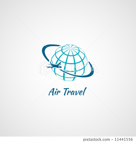 插图素材: airplane icon globe