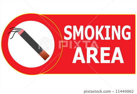 插图素材: permitting smoking cigarette area sign vector