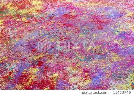 图库照片: full frame shot of colorful powder paint spread on