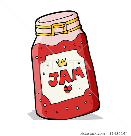 插图素材: cartoon jar of jam