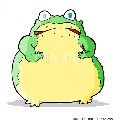 图库插图 cartoon fat toad