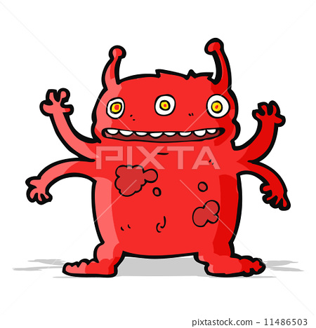 cartoon alien monster