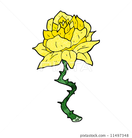 图库插图: cartoon flower