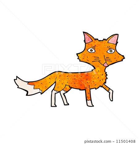 插图素材: cartoon little fox