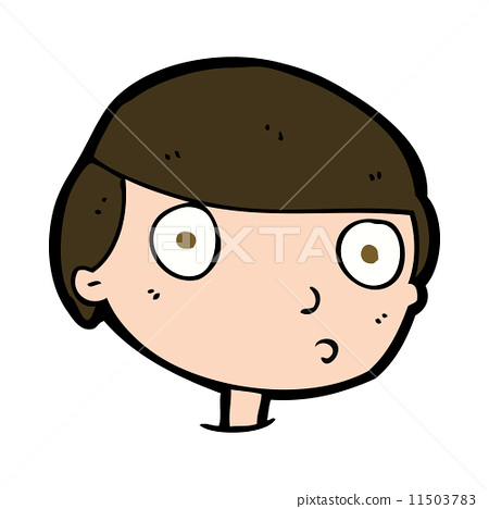插图素材: cartoon boy staring