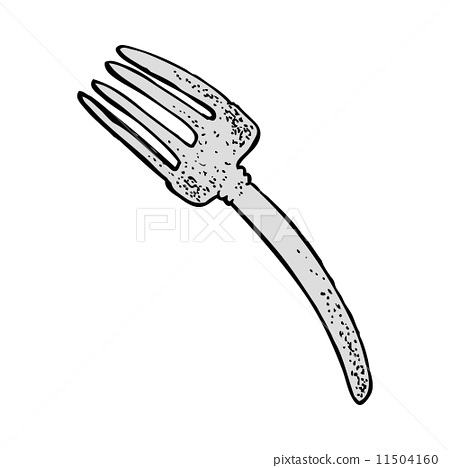 图库插图: cartoon fork