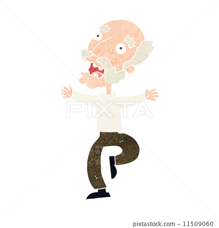 cartoon old man having a fright 11509060