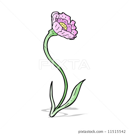 图库插图: cartoon flower