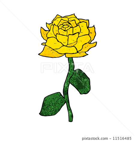 插图素材: yellow rose cartoon