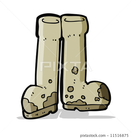插图素材: cartoon muddy boots