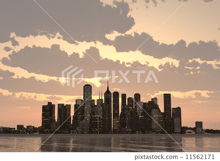 stock illustration: future city
