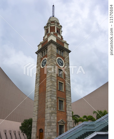 view to hong kong clock tower.