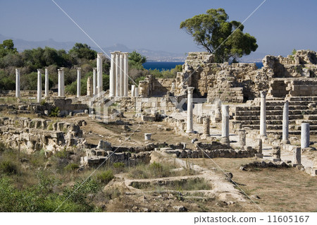 图库照片: ruins of salamis in northern (turkish) cyprus