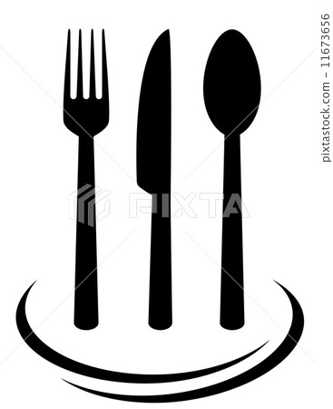 插图素材: fork knife and spoon