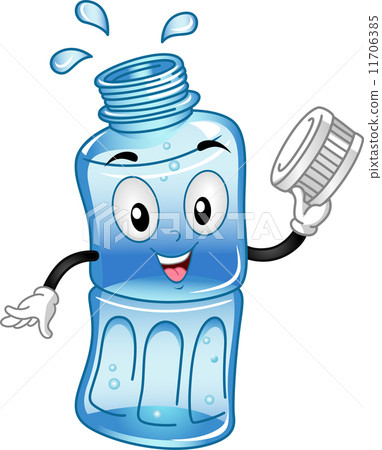 图库插图: bottled water mascot