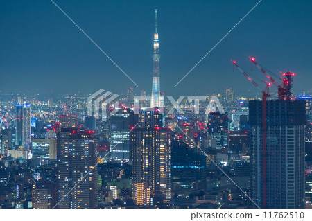 图库照片: 东京晴空塔 夜景 东京