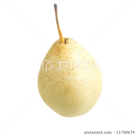 图库照片: fresh nashi pear on a white background