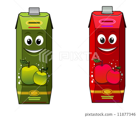 cartoon apple juice packages