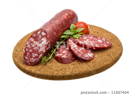 图库照片: salami sausages