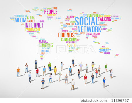 图库照片: social networking