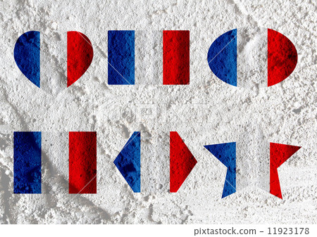 图库插图: france flag idea design