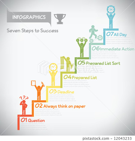 step to success infographics, vector eps10