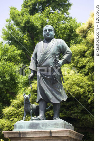 stock photo: takamori saigo statue